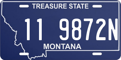 MT license plate 119872N