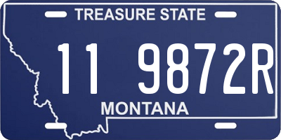 MT license plate 119872R