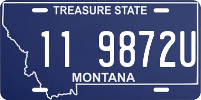 MT license plate 119872U