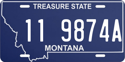 MT license plate 119874A