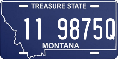 MT license plate 119875Q