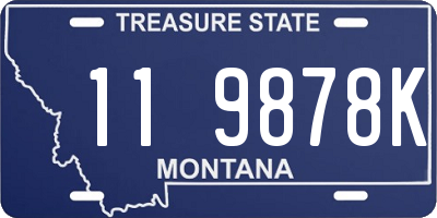 MT license plate 119878K