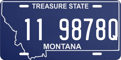 MT license plate 119878Q