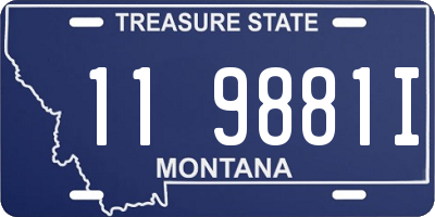 MT license plate 119881I