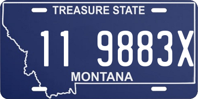 MT license plate 119883X