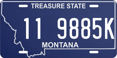 MT license plate 119885K