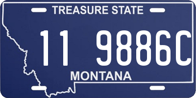 MT license plate 119886C