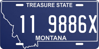 MT license plate 119886X