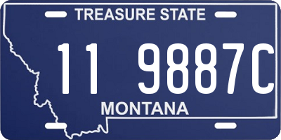 MT license plate 119887C