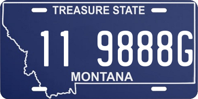 MT license plate 119888G