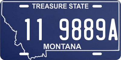 MT license plate 119889A
