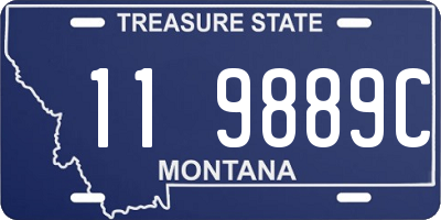 MT license plate 119889C