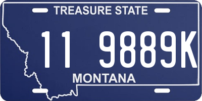 MT license plate 119889K