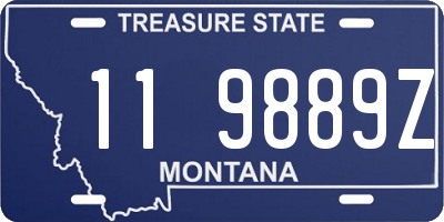 MT license plate 119889Z