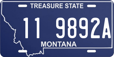 MT license plate 119892A