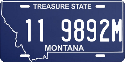 MT license plate 119892M