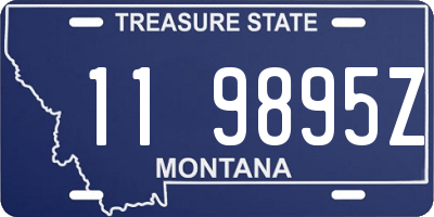 MT license plate 119895Z