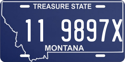 MT license plate 119897X