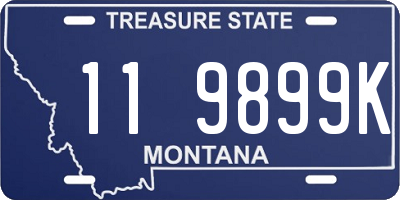 MT license plate 119899K