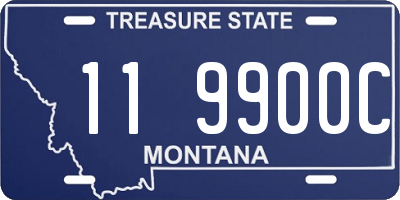 MT license plate 119900C