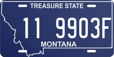 MT license plate 119903F
