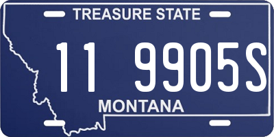 MT license plate 119905S