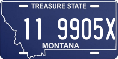 MT license plate 119905X