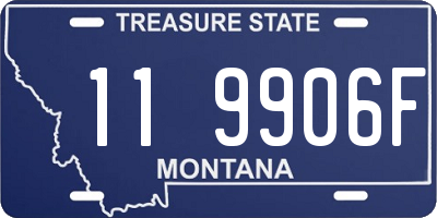 MT license plate 119906F