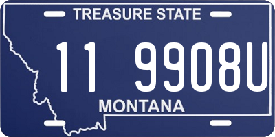 MT license plate 119908U