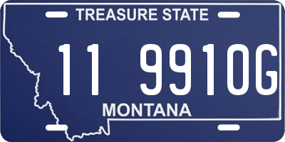 MT license plate 119910G