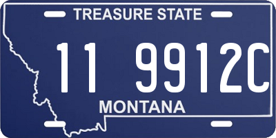 MT license plate 119912C