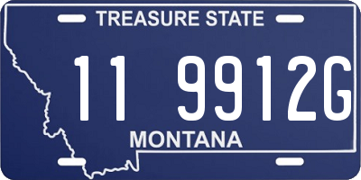 MT license plate 119912G