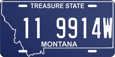 MT license plate 119914W