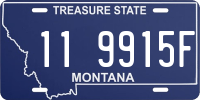 MT license plate 119915F