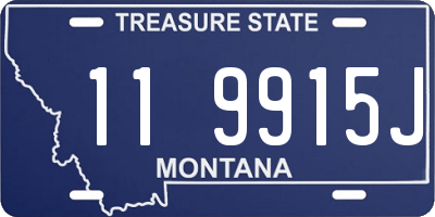 MT license plate 119915J
