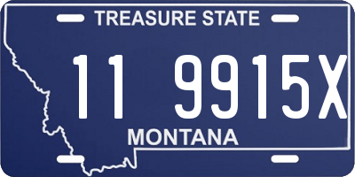 MT license plate 119915X