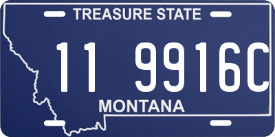 MT license plate 119916C
