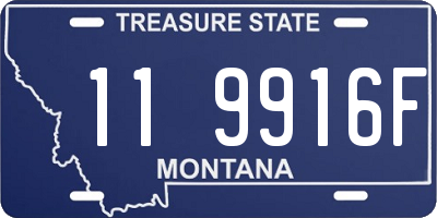 MT license plate 119916F