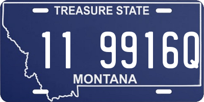 MT license plate 119916Q