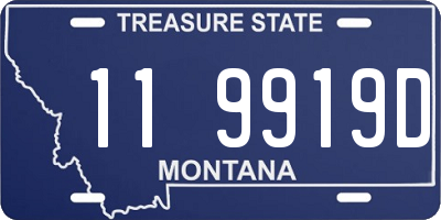 MT license plate 119919D