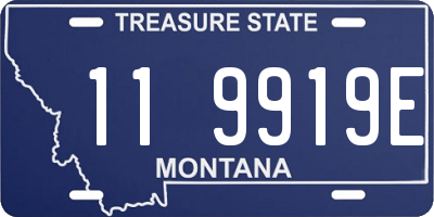 MT license plate 119919E