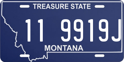 MT license plate 119919J