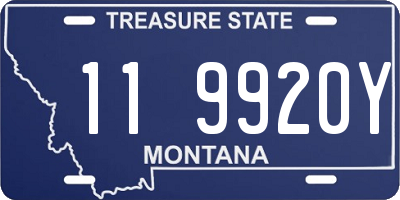 MT license plate 119920Y
