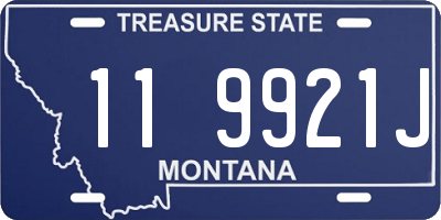 MT license plate 119921J