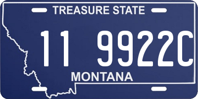 MT license plate 119922C