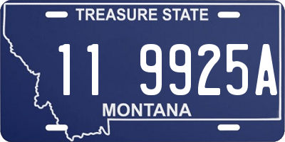MT license plate 119925A