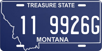MT license plate 119926G