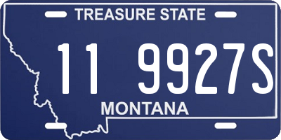 MT license plate 119927S
