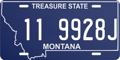MT license plate 119928J