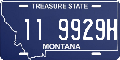 MT license plate 119929H
